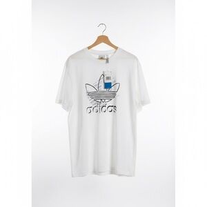 Adidas graphic t-shirt sketch trefoil logo crew neck Size XL NWT